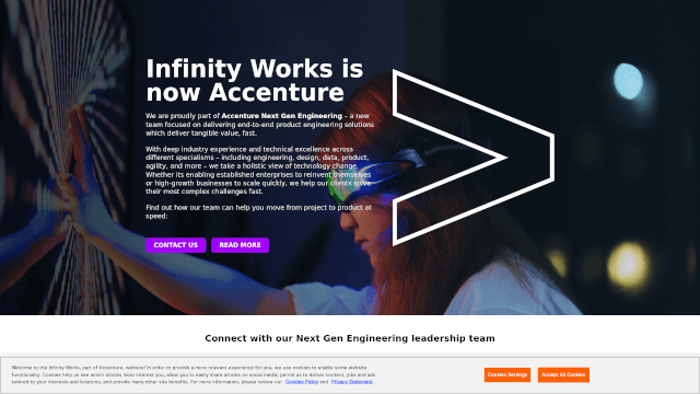 Screenshot of infinityworks.com