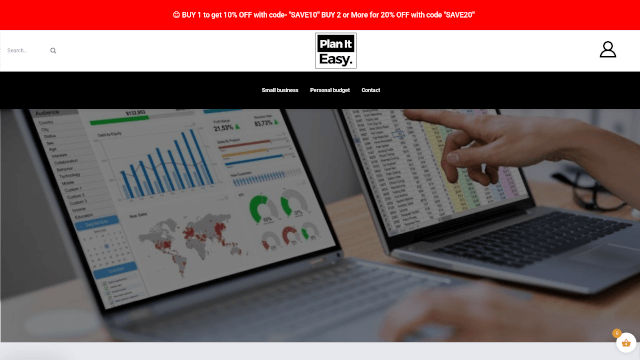 Screenshot of plan-it-easy.com