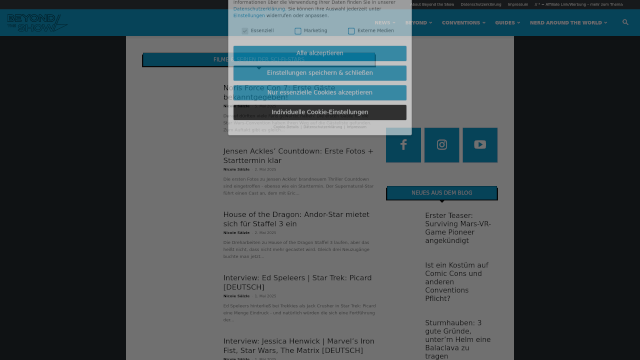 Screenshot of beyondtheshow.de