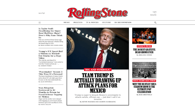 Screenshot of rollingstone.com