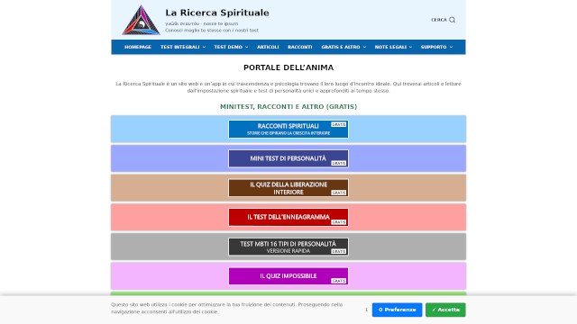 Screenshot of ricercaspirituale.it