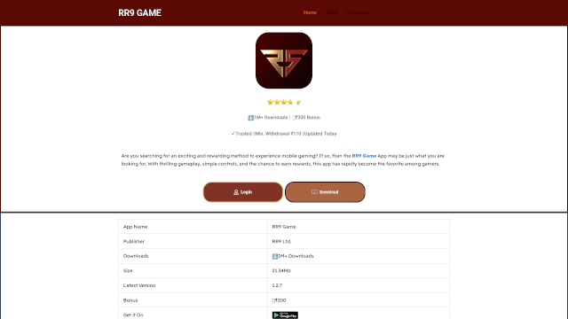 Screenshot of rr9game.com