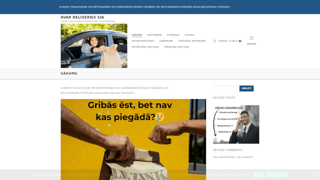 Screenshot of avardeliveries.lv